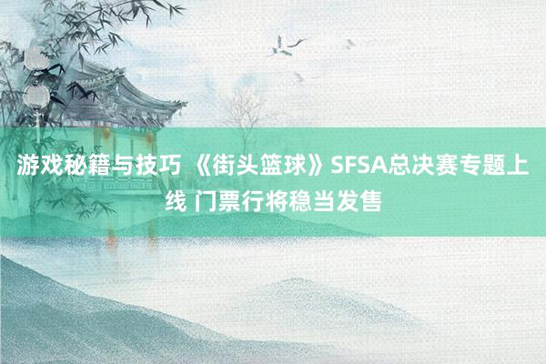 游戏秘籍与技巧 《街头篮球》SFSA总决赛专题上线 门票行将稳当发售