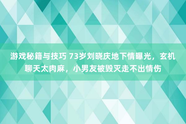 游戏秘籍与技巧 73岁刘晓庆地下情曝光，玄机聊天太肉麻，小男友被毁灭走不出情伤