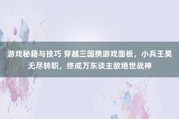 游戏秘籍与技巧 穿越三国携游戏面板，小兵王昊无尽转职，终成万东谈主敌绝世战神