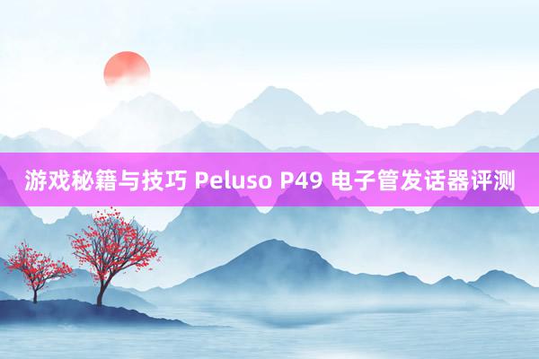 游戏秘籍与技巧 Peluso P49 电子管发话器评测