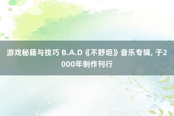 游戏秘籍与技巧 B.A.D《不舒坦》音乐专辑, 于2000年制作刊行