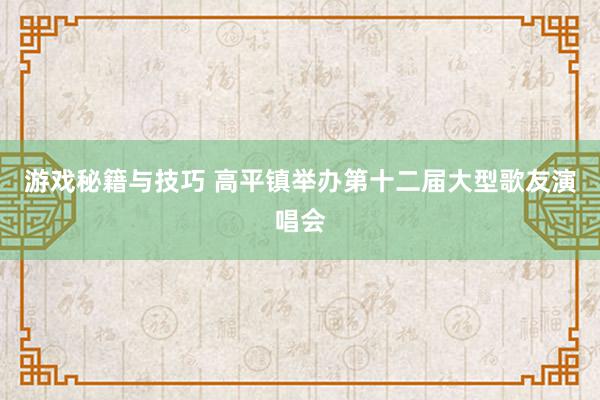 游戏秘籍与技巧 高平镇举办第十二届大型歌友演唱会