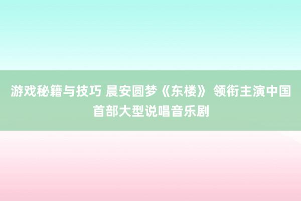 游戏秘籍与技巧 晨安圆梦《东楼》 领衔主演中国首部大型说唱音乐剧