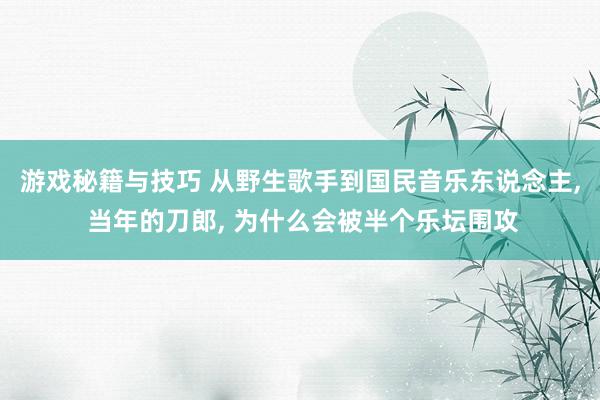 游戏秘籍与技巧 从野生歌手到国民音乐东说念主, 当年的刀郎, 为什么会被半个乐坛围攻