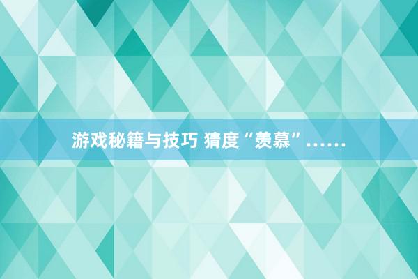 游戏秘籍与技巧 猜度“羡慕”……